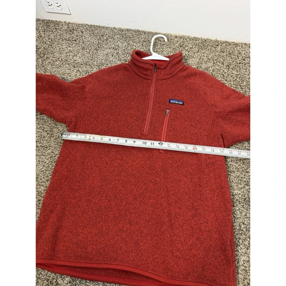 Patagonia Men's M‎ Red Better Sweater 1/4 Zip Fleece Pullover Jacket STY 25522